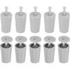 QUARKZMAN 10Pz Ferma Tapparelle plastica resistente da 40mm Tappi D'Arresto Tappo di Arresto per Tapparella in Plastica con Rondelle e Viti per Tapparelle Stecche per Tapparelle, Grigio