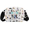 Generic Borsa a tracolla per i fan della serie TV con lettere dell'alfabeto, idea regalo ispirata al programma televisivo, Scrbagub, Medium