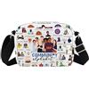 Generic Borsa a tracolla per i fan della serie TV con lettere dell'alfabeto, idea regalo ispirata al programma televisivo, Commbag, Medium