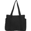 Hynes Eagle Borsa a mano da donna a buffer, grande borsa shopper trapuntata, borsa a tracolla per laptop, borsa a tracolla per insegnanti, borsa da ufficio, per viaggi, fitness, lavoro, Nero , 38 x 12