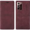 OKZone Cover per Samsung Galaxy Note 20, Cover a Libro Samsung Note 20, Custodia in Pelle Samsung Note 20 Magnetica [Portafoglio] Custodia Silicone TPU Antiurto,Funzione Supporto Slot Schede (Rosso)