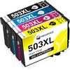 MEGOFFICE 503XL Cartucce d'inchiostro compatibili per Cartucce Epson 503 xl per Expression Home XP 5200 XP-5205 WorkForce WF 2960 WF-2965(4 pack)