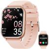 Haulvean Smartwatch Uomo Donna, 1.85'' Orologio Smartwatch Chiamate e Risposta, IP68 Impermeabile Orologio Fitness, Smart Watch con Monitoraggio del Sonno, Fitness Tracker per Android iOS，Rosa