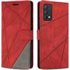 SONWO Cover per Oppo Realme GT Master Edition Custodia, Flip Caso in PU Pelle Case Cover Premium Portafoglio Custodia per Oppo Realme GT Master Edition, Supporto Stand, Slot per Schede, Rosso