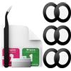 Eonpam 2 Pezzi Vetro Fotocamera per Samsung Galaxy S21 G991 / S21+ Plus G996/S23 Fe Lente Posteriore Ricambio HD Original Camera Glass con Kit di Riparazione