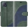 BoxTii Cover per Oppo A72 5G / Oppo A73 5G / Oppo A92S / Oppo Reno 4Z, Custodia in PU Pelle Portafoglio per Oppo A72 5G / Oppo A73 5G, Magnetica Cover a Libro con Slot per Schede, Verde