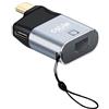 Cable Technologies Adattatore da USB C maschio a LAN RJ45 femmina + porta USB C femmina 100W PD | Convertitore LAN in Alluminio compatibile con Thunderbolt 3/4, iPhone, Macbook, iPad, Samsung, PC Windows, Laptop, ec