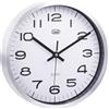 Trevi OM3516S Alluminio Orologio da Parete 25cm Movimento Silenzioso SWEEP a Secondi Continui