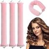 ELNX 3 pezzi di bigodini senza calore, bigodini per capelli senza calore, bigodini flessibili per capelli, bigodini arricciacapelli senza calore, bigodini arricciacapelli flessibili per capelli(rosa)