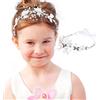 HOWAF Fascia Capelli Comunione Bambina, Fascia per Capelli Copricapo da Sposa Fiori Perle, Accessori per Capelli Regalo Comunione Bambina, Natale, Halloween