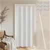 JCyh Tenda per Porta Termica Isolante Freddo e Caldo con Pomelli Magnetici, Tenda Oscurante Bianco 132x195cm per Porta dell'Armadio e Porta dello Spogliatoio