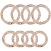 GORGECRAFT 8 pz 2 Misure Strass O Anello Oro Chiaro Rotondo Clip A Molla Moschettone Moschettone Clip A Scatto Fibbia Bling Gate Anelli all'Ingrosso per Fai da Te Gioielli Portachiavi Creazione Borsa