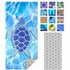IGINOA Telo Mare Microfibra Spiaggia Grande Asciugamano Mare 180x90cm Teli Mare Grandi Antisabbia Asciugatura Rapida Salvaspazio XXL Beach Towel Donna Telo Spiaggia Uomo Sottile Tartaruga Blu