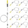 Mlysnd Cavo Fune, 8 Pezzi Lampadario Corda Porta Lampadina per Plafoniere a LED, Lampadari, Cartelloni Pubblicitari, Appendiabiti (1 M)