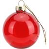 Succulent Style 12 palline di Natale rotonde in vetro trasparente rosso da 6 cm, ornamenti fai da te