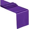 Wambere 2 runner da tavolo, 30 cm x 275 cm, delicato nastro in raso, per sala da pranzo, feste, vacanze, matrimoni, decorazioni per occasioni speciali, colore viola