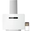 CIARRA A+++ Cappa aspirante senza testa con App SensorTouch, funzionamento 650 m³/h, CBCW6736K, 60 cm, filtro ai carboni attivi in acciaio inox, vetro bianco