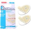 Doctpharma Cerotti per Vesciche Piedi 2 Pezzi, Idrocolloidali, Invisibili, Impermeabili, Lunga Durata, Guarigione Veloce, Ipoallergenici, Testati Dermatologicamente