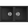 Elleci PRONTA CONSEGNA - SPEDIZIONE IMMEDIATA Elleci LGB45040BSO Lavello 2 vasche Sottotop 836 x 488 mm finitura Granitek Matt Nero 40 Best 450 SOTTOTOP