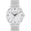 Calvin Klein Orologio con Movimento al Quarzo a Tre Lancette da Uomo Collezione MODERN con Cinturino in Maglia Metallica in Acciaio Inossidabile o in Pelle