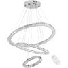 HENGMEI 72W Lampadario a sospensione di cristallo Pendente Lampadario LED Soffitto lampade Illuminazione, Dimmerabile