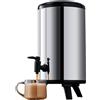 ZORZA Dispenser per Bevande coibentato con Rubinetto,Thermos per Alimenti in Acciaio Inossidabile, Caffettiera Contenitore Termico,per caffè, tè o Vin brulè,6L