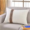 WABMJGW Federe per Cuscini 2 Pezzi in Cotone e Lino, Fodere per Cuscini Decorativi rettangolari per Divano con Cerniera Invisibile, Fodera per Cuscino Morbida e Traspirante,Beige-40x60cm