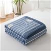 Chickwin Stile Semplice Copriletto Trapuntato, Copriletti Trapuntati Microfibra Copriletti Traspirante Morbido Confortevole per Letto Singolo Matrimoniale King (180x220cm,Strisce Blu)