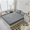 Homxi Copriletto Divano Letto Singolo con Angoli con 2 Federe(180 x 200 cm),Completo Letto Singolo Tinta Unita Lenzuola Estive Grigio