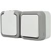Electraline 615907 Hypro 1 Presa francese (2P+T) 16A + Interruttore va e arriva Outdoor IP55