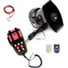 YIYIDA Clacson per auto, camion, 12 V, corno d'aria, corno d'aria, 130 dB, corno di allarme, 7 toni, luce rossa e sirena per auto, con sistema di altoparlanti Mic PA, sirena per auto da 12 V, camion