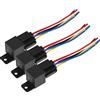 A ABSOPRO Relè 3Pz Auto 36V 40A SPDT 5 Pin 5 Fili Con Cablaggio | Plastica, Metallo, 33x32x70mm, 12.5cm Cavo, 5 Fili, Impermeabile, Per Autoradio, Allarme, Fendinebbia
