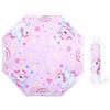 decalsweet Ombrello Pieghevoli Antivento Bambino, Ombrello Automatico da Sole con Strisce Riflettenti, Ombrello Piccolo Portatile Resistenti da Viaggio per Ragazzo e Ragazza, Unicorno