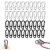Jrzyhi 40 Mini Moschettone a Molla, Fibbia per Zaino, Chiusura a Scatto, Clip per Arrampicata, Gancio Tiny Sf per Esterni - Nero, Argento