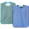 ADOROU Set di 2 bavaglini impermeabili per adulti, lavabili e riutilizzabili, con scomparto per le briciole e chiusura in velcro, per uomini anziani, donne e anziani (senza scomparto per le briciole).