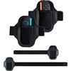 Mcbazel Cinturino per Gamepad per Controller Switch/Switch 2 Joycon Joystick, Banda Elastico Regolabile con Supporto in PVC e Rete Traspirante, 40cm e 60cm - Nero