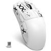MAMBASNAKE X ATTACK SHARK X11SE Mouse da gioco wireless-Fino a 22000 DPI,sensore PixArt PAW3311,BT/2.4G/cablato,59g leggero con nastro adesivo,clic da 2000W,accelerazione 40G,per Win/Mac-Bianco
