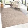 carpet city Shaggy - Tappeto a pelo lungo, 200 x 200 cm, quadrato, colore: beige sabbia