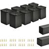 ALUSFERA Piedini regolabili per mobili - Set da 8 - Piedini per mobili dal design elegante - Piedini per mobili 40 x 40 x 60 mm Facile montaggio con set completo di viti