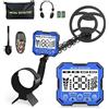 GJCrafts Metal Detector professionale per adulti e bambini, chip anti-interferenza, IP68, impermeabile, supporta batteria e alimentazione USB, 5 modalità di rilevazione (Blu)