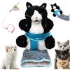 LLELEMAMO Cats Puppet Wrestler, Cat Wrestling Toy Puppet, Safe Interactive Cat Wrestling Hand Puppet with Tough Padding, Cat Sumo Wrestling Toy Puppet for Boredom-Busting Training and Exercise (1Pcs)