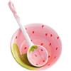 Ciieeo 1 Set Ciotola in Ceramica Con Cucchiaio Dolce Fragola Insalatiera Piatto Antipasto Ciotola Snack Contenitore Alimentare Per La Cucina Casa Rosa