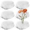 YOUNGSAY Kenzan, 6 pezzi, 7 cm, rotondi, riccio Ikebana, in plastica, trasparente, Ikebana Kenzan, con 3 ventose, set per fiori fai da te