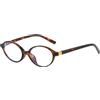 Saituo Home Occhiali Luce Blu Retrò Occhiali Anti Luce Blu da Riposo Donna Riposanti Senza Gradazione Ovali Donna Anti-Fatica(tartaruga)