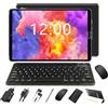 SUAAT 2025 Tablet Android da 10 pollici 4GB RAM + 64GB ROM | 8000mAh | Doppia fotocamera 5 + 8 Megapixel | Bluetooth | WiFi | MicroSD 4-256 GB, Nero