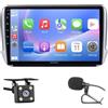 LSLYA Autoradio 2 Din per Peugeot 208/2008 2012-2018. Wireless Carplay&Android Auto 10.1Touchscreen autoradio peugeot 208 con navigazione/telecamera di backup/BT/Wifi/Miror Link/MIC/FM/SWC