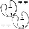 Qyoocom Cordino per Cellulare Telefono Universale*2 Patch*4,Regolabile Laccio per Cellulare Elegante y Duradero, Porta Cellulare da Collo para Todos los Smartphones Nero Nero Grigio