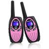 Retevis RT628 Walkie Talkie Bambini, Regalo Giocattolo VOX a Lungo Raggio per Vacanze, Facile da Usare per Campeggio e Avventura (1 Coppia, Rosa)