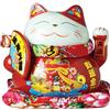 JADE TEMPLE Salvadanaio in porcellana Maneki Neko, rosso, 1 pezzo