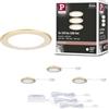 Paulmann 93124 - Kit da incasso a LED, 3 65 mm, 3 x 2,5 W, 3 x 180 lm, 230/12 V, 4000 K, colore: oro opaco